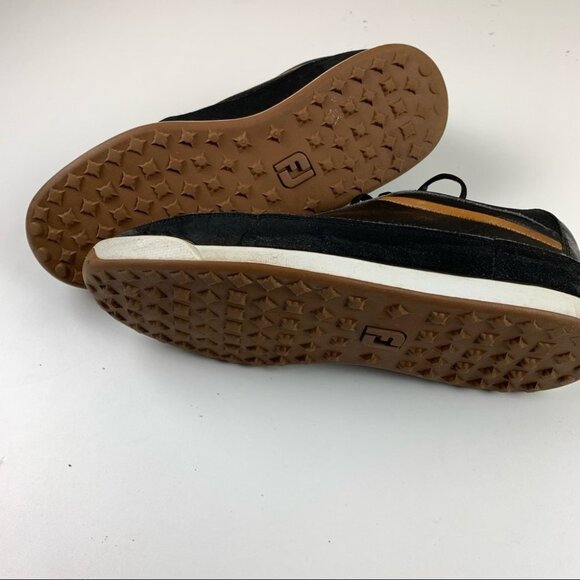 Footjoy I Contour Casuals I Spikeless I  Black Leather I Golf Shoes - Picture 6 of 7
